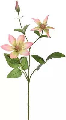 Pure Royal kunsttak clematis 65cm roze - afbeelding 1