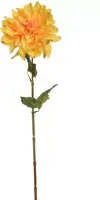 Pure Royal kunsttak dahlia 60cm geel - afbeelding 1