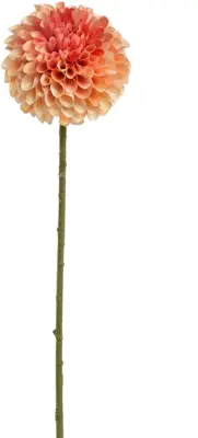 Pure Royal kunsttak dahlia 64cm perzik - afbeelding 1