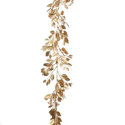 Pure Royal kunsttak ficus 180cm goud - afbeelding 1