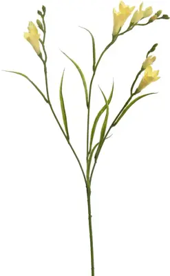 Pure Royal kunsttak freesia 65cm geel - afbeelding 1