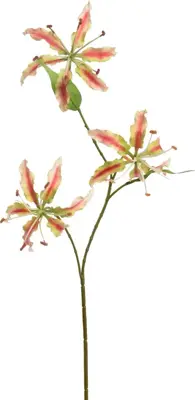 Pure Royal kunsttak gloriosa 64cm roze - afbeelding 1