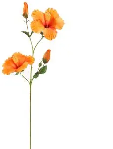 Pure Royal kunsttak hibiscus 75cm oranje - afbeelding 1