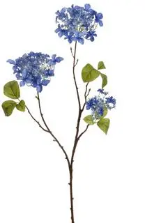 Pure Royal kunsttak hydrangea 70cm donker blauw - afbeelding 1