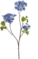Pure Royal kunsttak hydrangea 70cm donker blauw - afbeelding 1