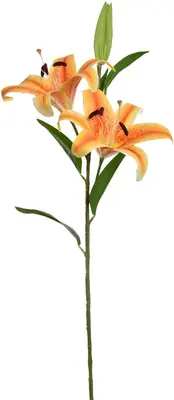 Pure Royal kunsttak lelie 87cm geel - afbeelding 1