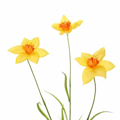 Pure Royal kunsttak narcis 70cm geel - afbeelding 2