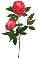 Pure Royal kunsttak pioen tak 70cm koraal - afbeelding 1