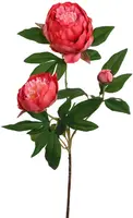 Pure Royal kunsttak pioen tak 70cm koraal - afbeelding 1