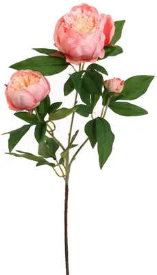 Pure Royal kunsttak pioen tak 70cm zalm - afbeelding 1