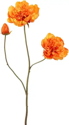 Pure Royal kunsttak pioenroos 64cm oranje - afbeelding 1