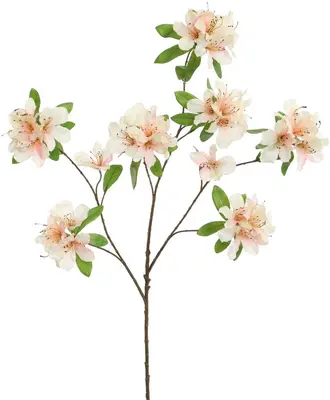 Pure Royal kunsttak rhododendron 100cm perzik - afbeelding 1