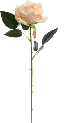 Pure Royal kunsttak roos 50cm perzik - afbeelding 1