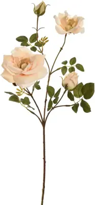 Pure Royal kunsttak roos 65cm vanille - afbeelding 1