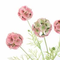Pure Royal kunsttak scabiosa 60cm roze - afbeelding 2