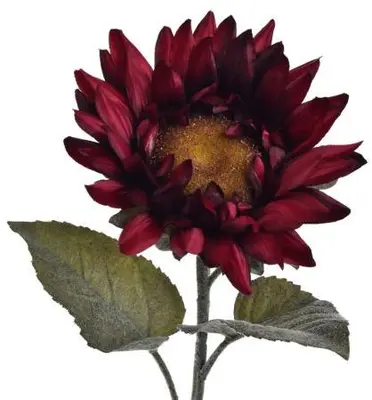 Pure Royal kunsttak zonnebloem 70cm bordeaux - afbeelding 2