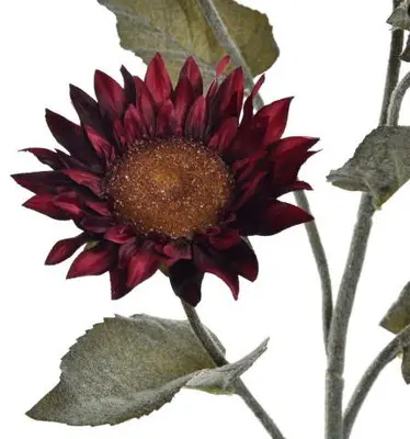 Pure Royal kunsttak zonnebloem 76cm bordeaux - afbeelding 3