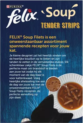 PURINA® FELIX® Soup Filets met Rund, met Kip, met Lam 6x48g - afbeelding 3