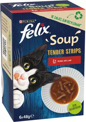 PURINA® FELIX® Soup Filets met Rund, met Kip, met Lam 6x48g - afbeelding 6