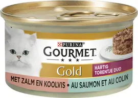 PURINA® Gourmet Gold Hartig Torentje DUO Zalm Koolvis 85g - afbeelding 6