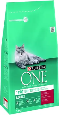 PURINA ONE Adult Kat, Rijk aan Rund