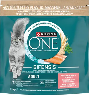 Purina One Adult kattenvoer zalm 1,5kg - afbeelding 1
