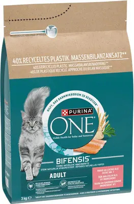 Purina One Adult kattenvoer zalm 3kg - afbeelding 1