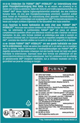 PURINA ONE HYDRALIFE Aanvullend diervoeder voor Volwassen Katten met Kipsmaak - afbeelding 2