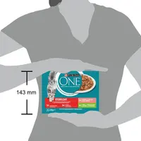 PURINA ONE STERILCAT Fijne Malse Reepjes met Zalm en Wortels, met Kalkoen en Sperziebonen - afbeelding 3