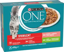 PURINA ONE STERILCAT Fijne Malse Reepjes met Zalm en Wortels, met Kalkoen en Sperziebonen - afbeelding 4