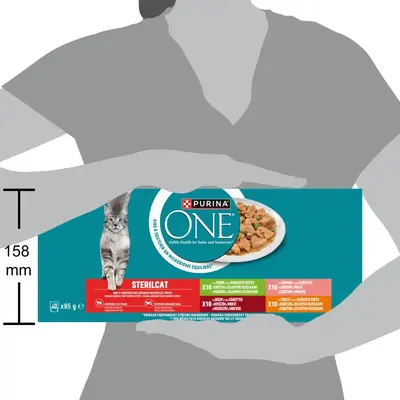 Purina One Sterilcat multipack rund, kalkoen & kip 40 x 85g - afbeelding 5