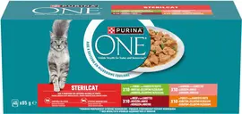 Purina One Sterilcat multipack rund, kalkoen & kip 40 x 85g - afbeelding 1