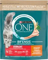 PURINA ONE Sterilcat Rijk aan Kip kattenvoer, kattenbrokjes voor gesteriliseerde/gecastreerde katten, 800g (doos van 4; 3,2kg) - afbeelding 1