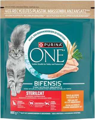 PURINA ONE Sterilcat Rijk aan Kip kattenvoer, kattenbrokjes voor gesteriliseerde/gecastreerde katten, 800g (doos van 4; 3,2kg) - afbeelding 6