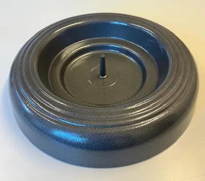 Quicktreestand kerstboomstandaard metaal met pin 39 cm antraciet hamerslag