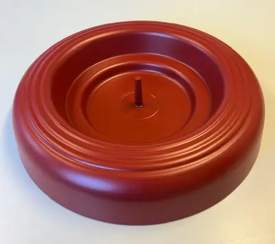 Quicktreestand kerstboomstandaard metaal met pin 39 cm wijnrood