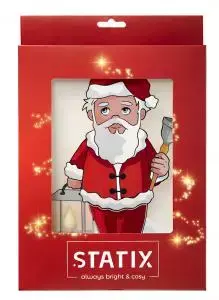Raamsticker kerstman led met timer rood, wit  - afbeelding 1