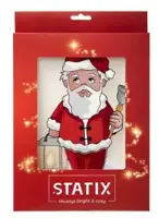 Raamsticker kerstman led met timer rood, wit  - afbeelding 1