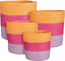 Rachel mand oranje fsc mix - h25xd25cm - afbeelding 2