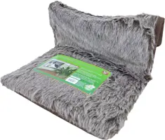 Radiator hangmat luxe, langharig zilver/bruin kopen?