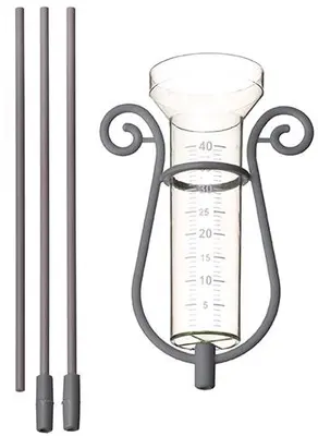 Regenmeter pluvius 1+steel h110cm