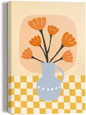 Reinders schilderij canvas bloom vase 20x30cm colourful - afbeelding 1