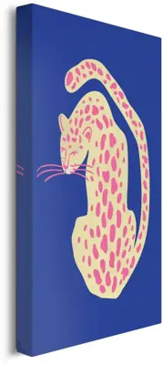 Reinders schilderij canvas blue pink cat 20x30cm colourful - afbeelding 5