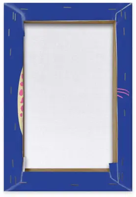 Reinders schilderij canvas blue pink cat 20x30cm colourful - afbeelding 3