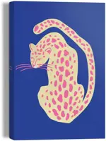 Reinders schilderij canvas blue pink cat 20x30cm colourful - afbeelding 1