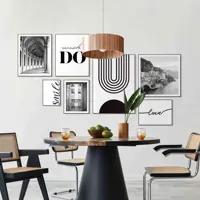 Reinders schilderij hout abstract 50x70cm black & white - afbeelding 6