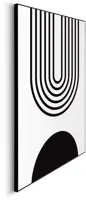 Reinders schilderij hout abstract 50x70cm black & white - afbeelding 5
