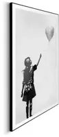 Reinders schilderij hout balloon girl 50x70cm black & white - afbeelding 5