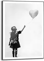 Reinders schilderij hout balloon girl 50x70cm black & white - afbeelding 1