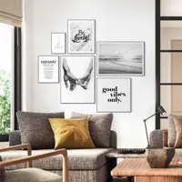 Reinders schilderij hout beach serenity 50x70cm black & white - afbeelding 6